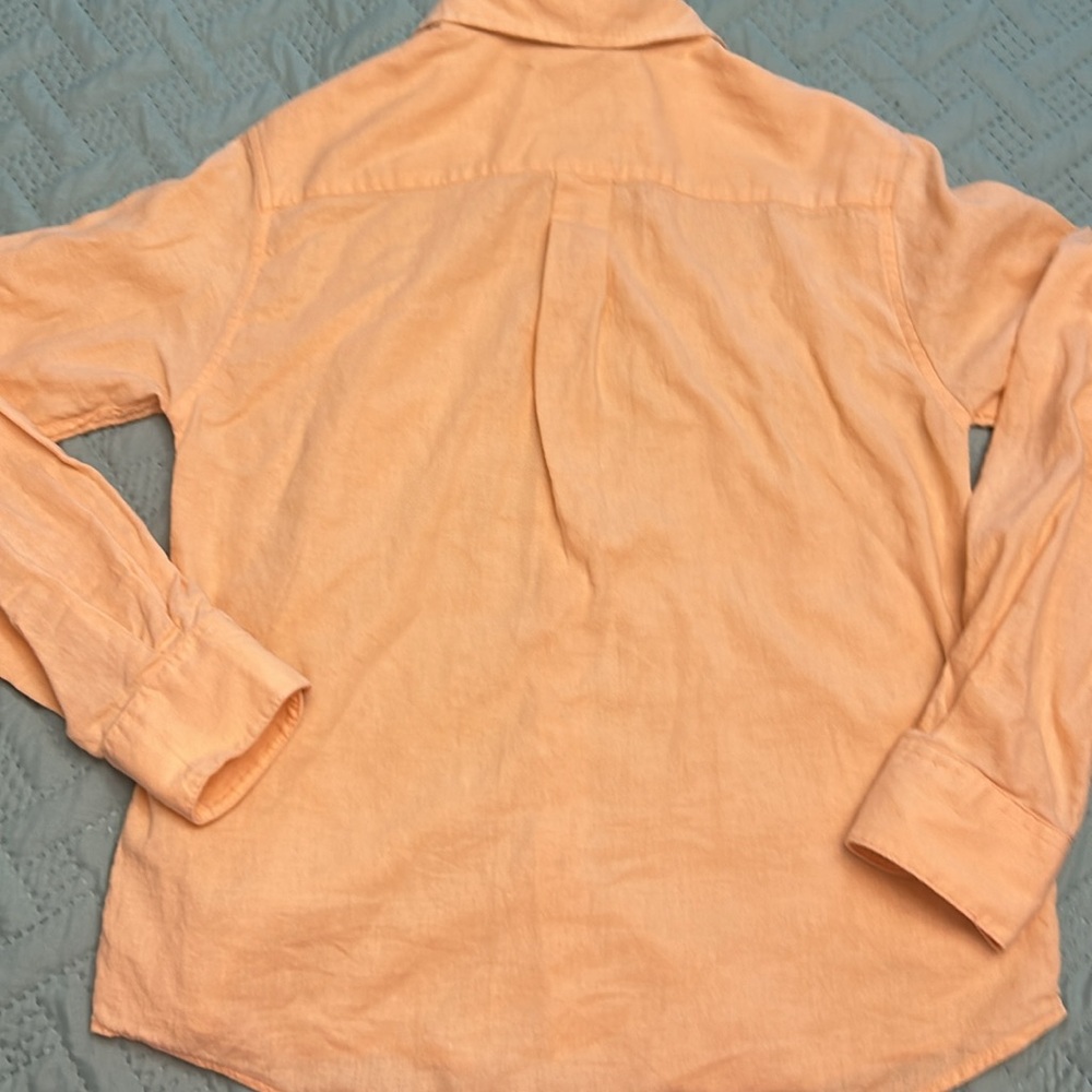 Peach Button Up Top 💥 - Picture 7 of 8